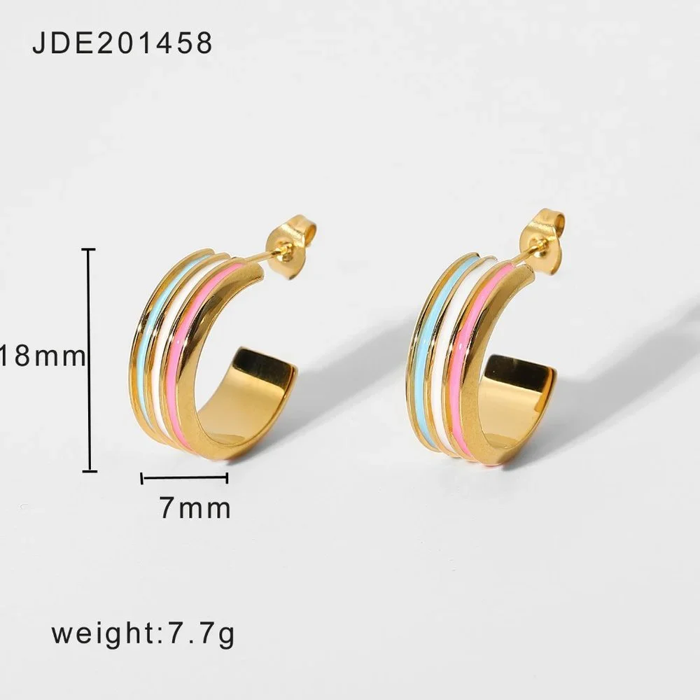 Ella Cotton Candy Hoops - Picture 7 of 8